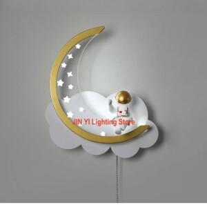 통로 침대 옆 어린이 옷장용 LED 벽 램프 인테리어 조명 모양 예술 디자인 스콘스(스위치 포함) 세 가지 색