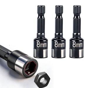1/3PCS 8mm 육각 너트 드라이버 1/4