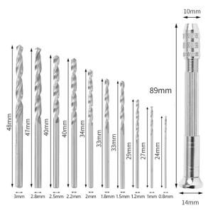 1/5Pcs 미니 핸드 0.8mm-3.0mm 비트 모델용 로타리 도구 DIY 목재 공예 수제