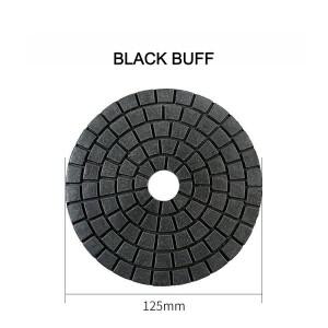 화강암 석재 콘크리트 대리석 석영용 2개입 5인치(125mm) 화이트 버프 블랙 연마 패드 최종 광택