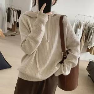 후드 레귤러핏 오버핏 니트 풀오버 레이어드티 여자 디자인 편한 슬림핏 긴팔 가을티 기본티 외출