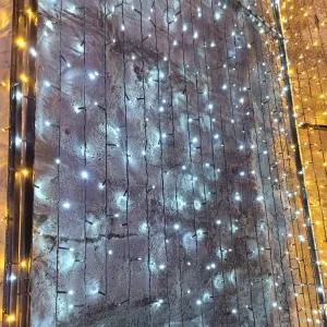 [은하수] 500구 검정선 LED 백색 지니전구(50m) (전원잭포함)