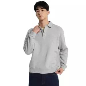 26SS 솔리드 칼라넥 스웨트 셔츠 - 라이트 그레이(BC6141C542)