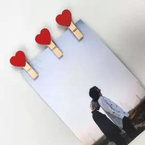 인테리어 사진집게 레드 포토클립 사진 클립 걸이 메모 즉석
