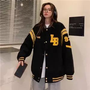 옷자락 패션 미니멀 [CC345] LK-J012 2컬러 여성 자수 야구점퍼