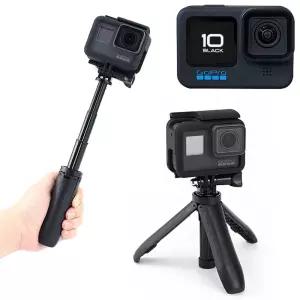 GOPRO10 호환 미니 모노포드 쇼티 거치대 고프로10/높이/조절/동영상/마이크/방송/장비/촬영/유튜브/먹방