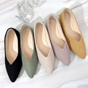 패브릭 플랫슈즈 F30 세모 슈즈플랜 5color