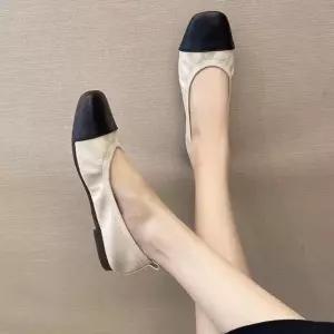 슈즈 배색 캐주얼 밴딩 플랫 여성 단화 로퍼 신상