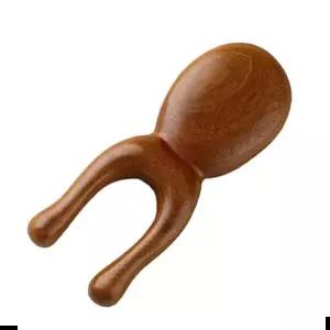 마사지빗 박달나무 원목 괄사 스틱 쭈꾸미모양 얼굴 코 마사지