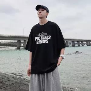 [M7] 남자 빅사이즈 단정한 박시핏 반팔티셔츠