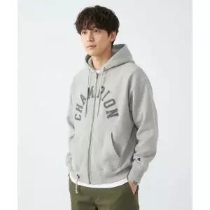 CHAMPION 아치 로고 루즈핏 가먼트다잉 후드 집업 3color