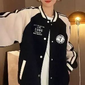 미니멀 [CC347] LK-J014 1컬러 여성 루즈핏 야구점퍼 포인트 아이템