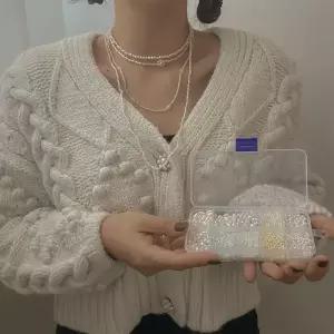 펜던트 여자 진주 비즈 반지 목걸이 만들기 키트 세트 포인트