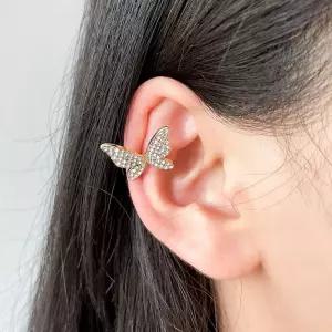 미니멀 여자 귀찌 잔큐빅 버터플라이 여름 포인트 이어커프 포인트