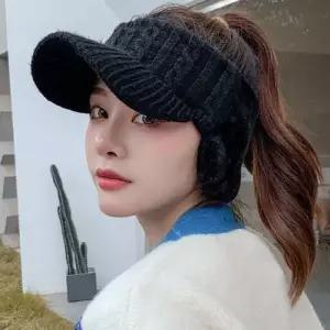 [제이큐]두건 겨울 귀달이 여성 귀도리 귀마개 골프 니트 용품 모자 방한 이