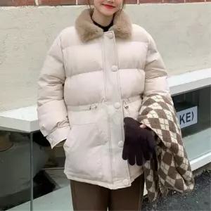 [모드제니] 여성 허리스트링 웰론 카라 퍼 패딩점퍼