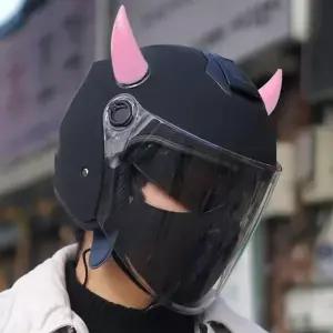 [제이큐]바이크악세사리 헬멧뿔 튜닝소품 셀프장식 핑크