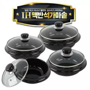 오너클랜 가마솥 17cm 맥반석 IH 조리용기 맥반석가마솥 솥 무쇠가마솥 가마솥 밥솥 돌솥