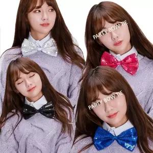 오너클랜 TBZ 파티축제용품 반짝이포인트 양면 나비넥타이-중 댄스의상 패션넥타이 행사넥타이