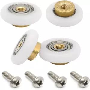 4PCS 샤워 도어 롤러 러너 휠 교체 부품 욕실 유리 슬라이딩 19MM
