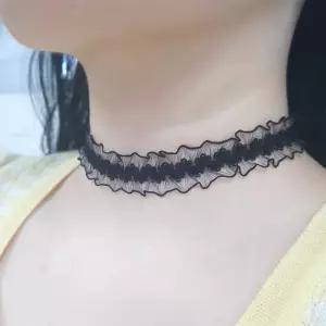 레이스 초커 목걸이 블랙 체인 악세서리