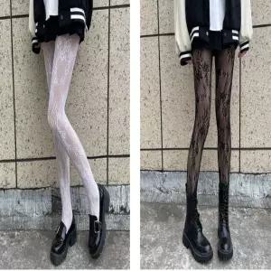 2컬러 꽃덩굴 패턴 스타일리시한 망사 팬티스타킹 ayz31bZo