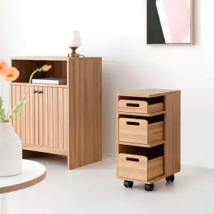 이동식 서랍장 틈새 수납장 바퀴달린 진열대 우드 트롤리 이동형 원목 달린 옷정리 옷장