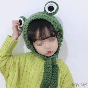 개굴개굴 겨울 동물 크리스마스 목도리 아동용 귀마개 니트 선물 머플러 아동 귀도리