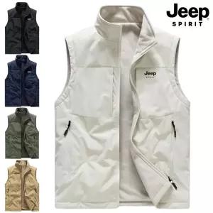 지프 JEEP SPIRIT 남녀공용 양면 리버시블 후리스 베스트 조끼 아웃도어 패딩 가을 겨울 바람막이 등산 런닝 운동 여성 남성 커플 남자 여자 JP7986