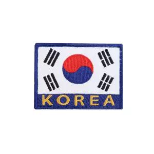 태극기패치 KOREA 파랑노랑 벨크로 군인 군대 약장 와펜