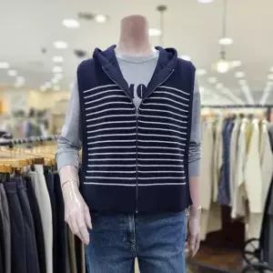 [BCBG]올앤선드리 zip up 후드 조끼 A5S1K501_DG