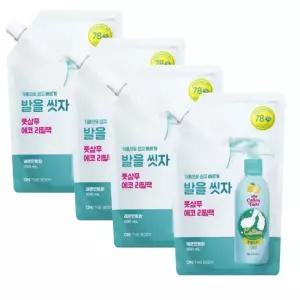 온더바디 코튼풋 발을씻자 풋샴푸 레몬 리필 500ml 4개