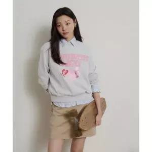 빈폴 BEANPOLE LADIES B. my 그래픽 오버핏 스웨트 셔츠 - 그레이 BF6241N013 504373