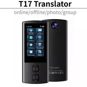 휴대용 T17 즉시 음성 번역 녹음기 138개 언어 실시간 스마트 오프라인 번역기 AI 학습 변환