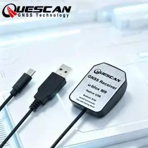 QUESCAN UBX M9 USB Type-C GPS GNSS 수신기 Windows 안드로이드 외부 GLONASS BeiDou 안테나 NMEA