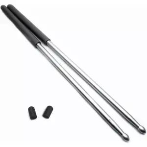 TUOREN 40.5cm/16인치 5A 드럼스틱 한 쌍 고무 팁 포함 그레이 - 어쿠스틱 또는 전자