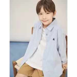 [백화점정품] 빈폴 키즈 BEANPOLE KIDS 시어서커 스트라이프 오버핏 셔츠 - 스
