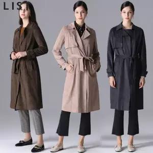 [리스트] 분위기있는 스웨이드 벨티드 트렌치 코트
