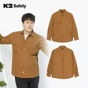 K2 작업복상의 SH-2404 긴팔셔츠 브라운 춘하복 근무복