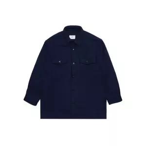 [아미] 남성 맥시 오버 셔츠 나이트 블루 UJK226-WV0016-430
