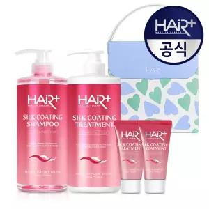[헤어플러스] 물미역 실크 단백질 샴푸 트리트먼트 복구클리닉 선물세트