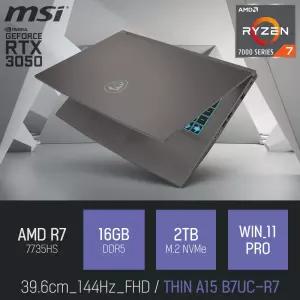 ⓒ MSI 씬 A15 B7UC-R7 16GB 2TB WIN11 / 사무 영상편집 고성능 게임 포토샵 캐드 15인치 노트북