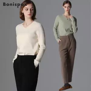[(Bonispax)] 힙라인 다이아스티치 기모 배기팬츠  (택가격 99000원)