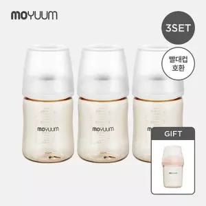 모윰 3세대 NEW PPSU 노꼭지 올인원 베이직 젖병 170ml 트리플팩 +모브아 유꼭지 젖병 160ml )
