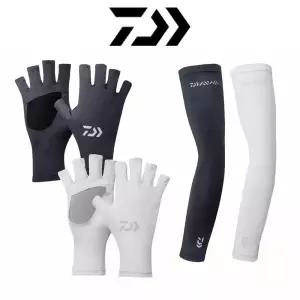 DAIWA 다이와 2024 5컷 낚시 장갑 쿨토시 슬리브 자외선차단 DA-8124CS