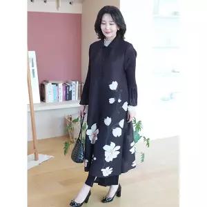 [쉬즈마담]N2628 개화 2단소매 플리츠 자켓 원피스 50대 엄마옷_P405351856