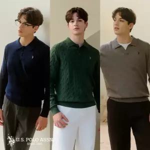 유에스피에이 [U.S POLO ASSN.] 26 플러피코튼 카라니트 3종 남성