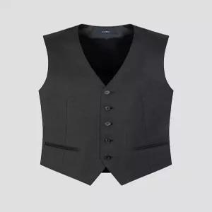 [로가디스][로가디스] [COUTURE] REDA 울 스트레치 솔리드 레귤러 핏 수트 베스트 - 애쉬 (RX6103RP24)