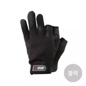 싸파 스포츠 3컷 장갑 S04 블랙 반장갑/낚시/낚시용/레져/레저/피싱/글러브/오픈/논슬립/미끄럼방지