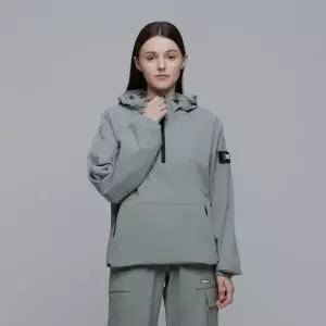 내셔널지오그래픽 NATIONALGEOGRAPHIC N242UFT940 아델리 경량 우븐 스트레치 긴팔 아노락 LICHEN KHAKI N2